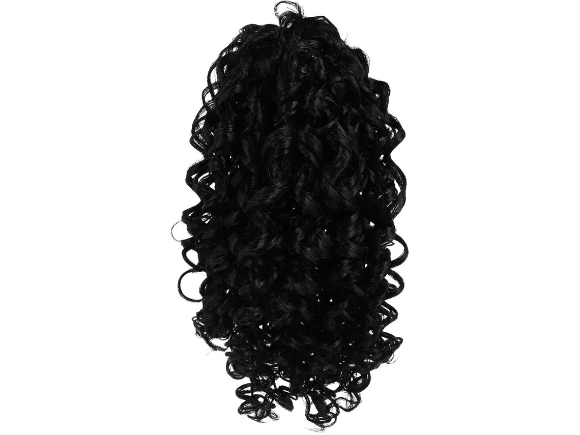 Extensão de Rabo de Cavalo Encaracolado Africano Preto, Tamanho Único, Confortável
