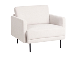 Poltrona Beliani Breda De Tecido Creme Claro 100x85x85