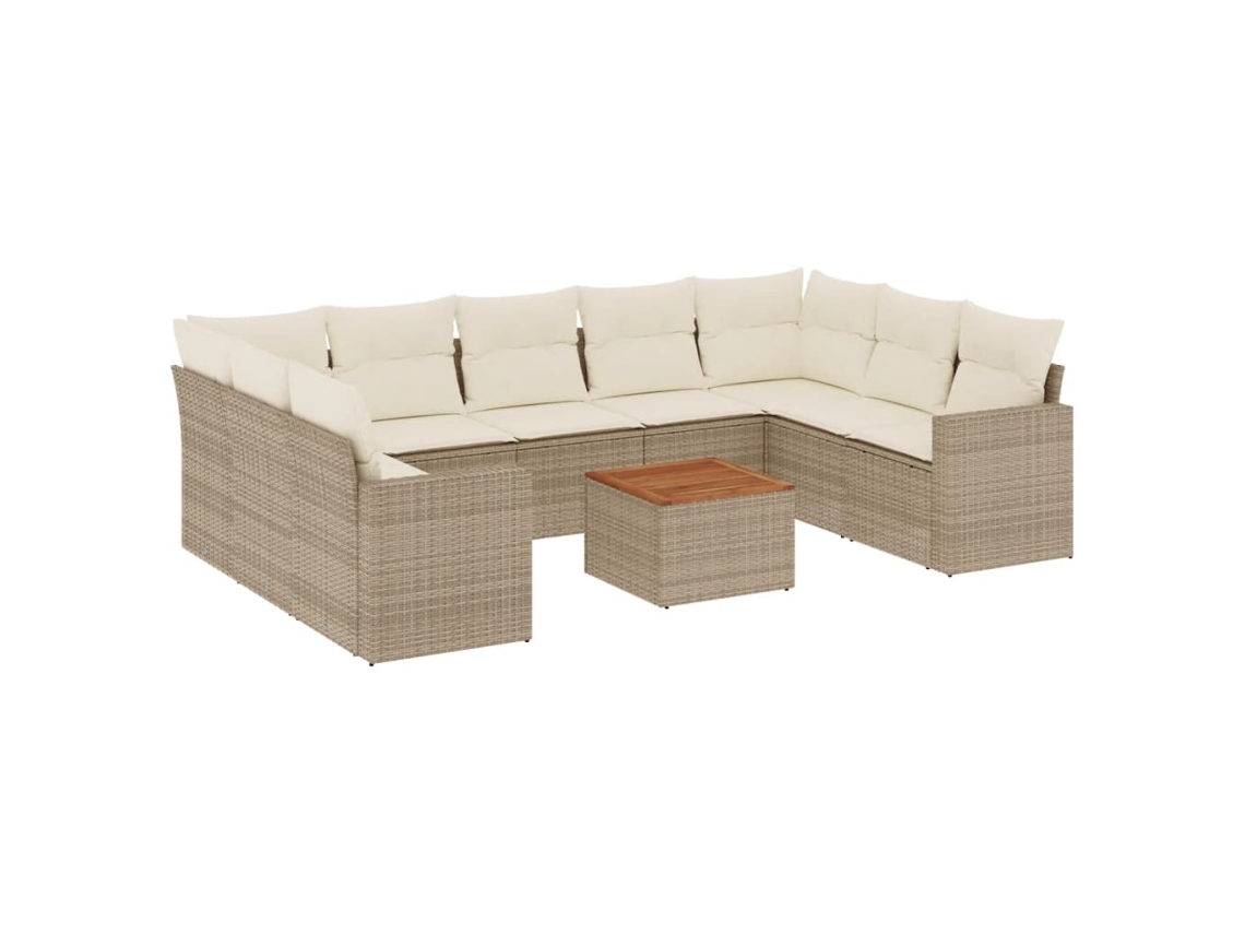 Garden Sofa Set, Garden Sofa Sets Vidaxl Bege Rattan / Vime (n/a)