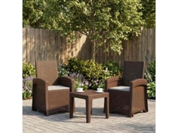 Vidaxl Cadeira De Jardim Reclinável Com Aparência De Rattan 2 Unid. Pp