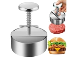 Prensa de Hambúrguer CHRUI 9 Cm com Mola para Churrasco Caseiro