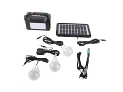 Lanterna Solar Portátil Primerox com Painéis Solares 4000mah 3 Lâmpadas Led