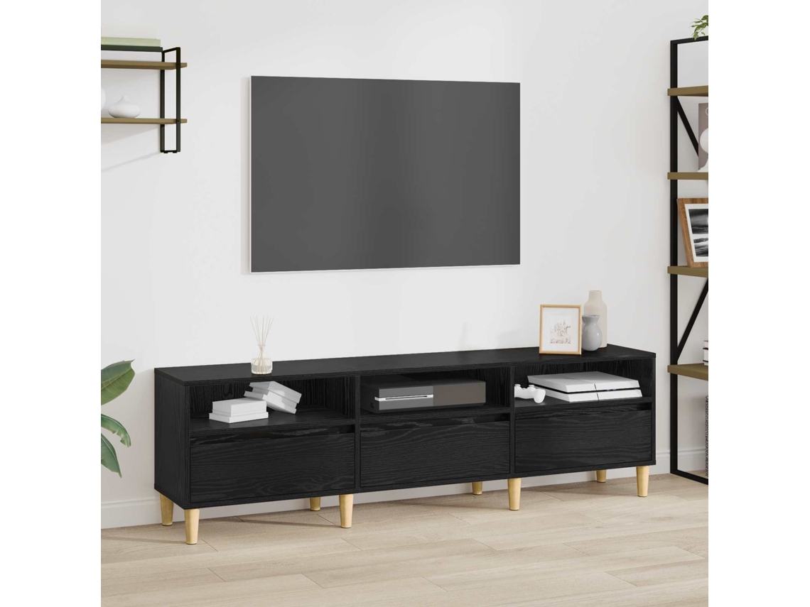Vidaxl Gabinete Para Tv 150 X 30 X 45 Cm Carvalho Preto