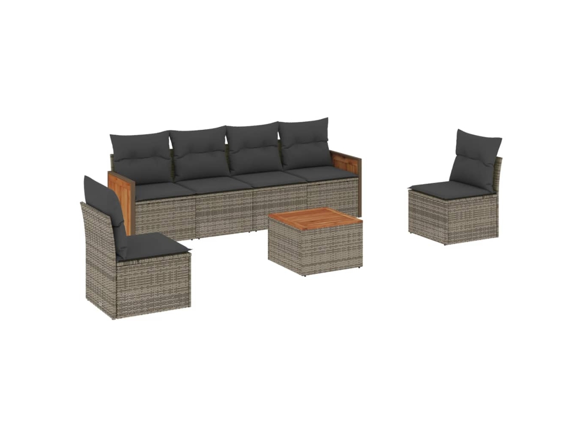 Garden Sofa Set, Garden Sofa Sets Vidaxl Cinzeto Rattan / Vime (n/a)