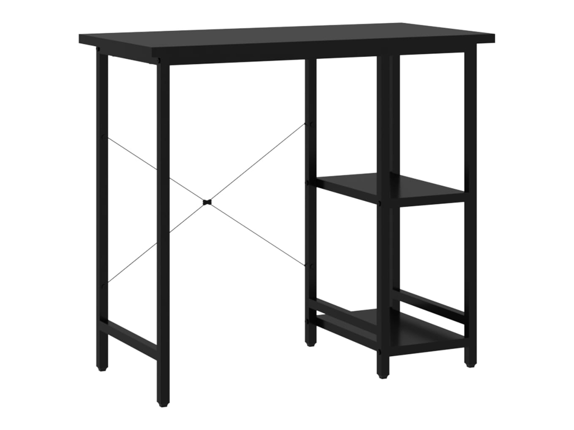 Computer Desk, Computer Desks Vidaxl Preto Mdf (n/a)