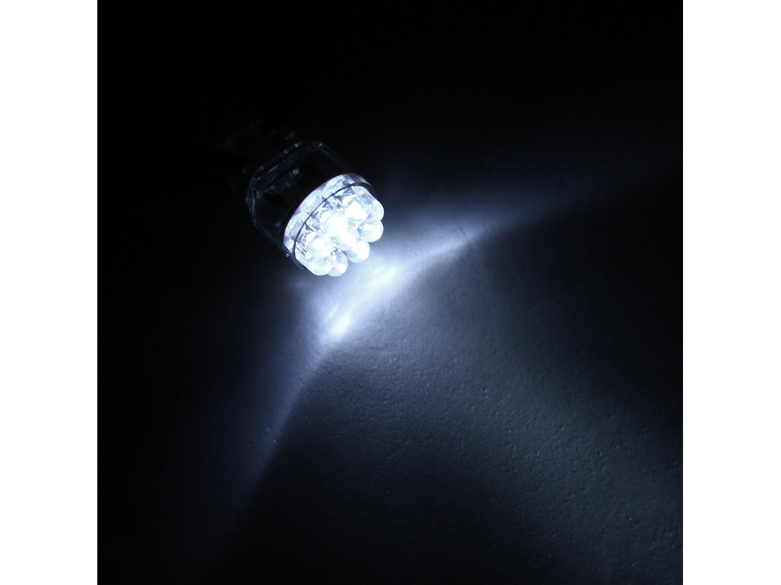 Lâmpadas LED vermelhas T20 para carros, 2 peças, 9 LEDs, tipo cogumelo para traseira, luz de ré, 36 lúmens, 12 V, semáforo.