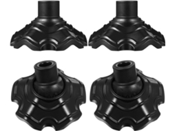 Kit De 30 Tampas Redondas De Plástico Preto Para Tubos De Cadeiras E Móveis. Fácil Instalação, Proteção Antiderrapante,