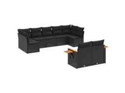 Garden Sofa Set, Garden Sofa Sets Vidaxl Preto Rattan / Vime (n/a)