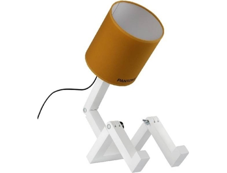 Candeeiro  HIO8681847183921 (Laranja e Branco - Madeira, PVC, Metal, Tecido)