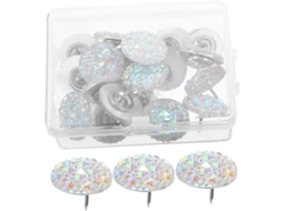 100 Tachinhas Com Glitter Para Quadros De Cortiça, Multifuncionais