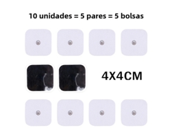 Adesivo de Gel Autoadesivo para Terapia de Massagem por Pulso Tens MDUG (10 Unidades, 4x4cm)