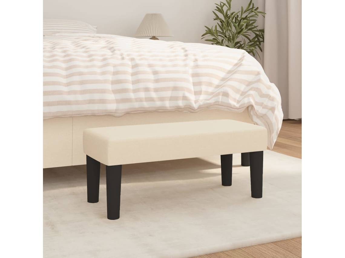 Vidaxl Banco 70x30x30 Cm Tecido Cor Creme