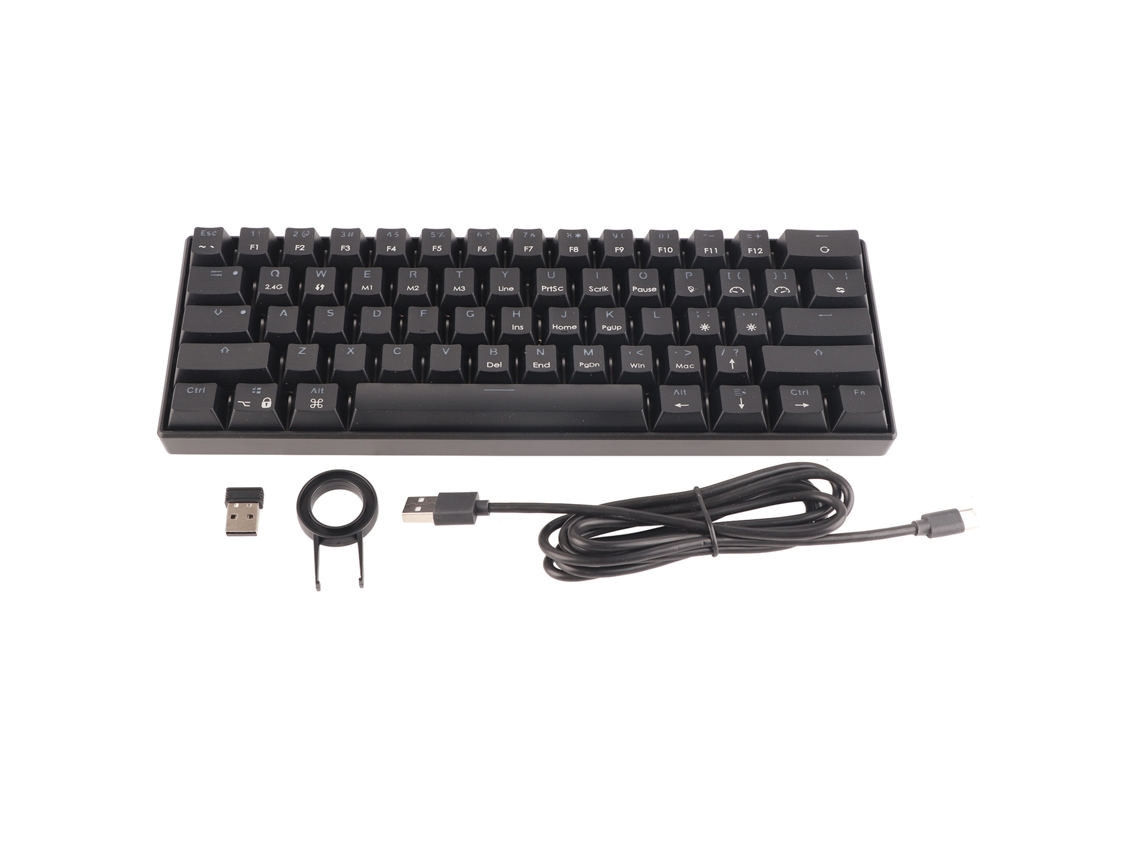 Teclado Mecânico Gamer Sem Fio Com 61 Teclas
