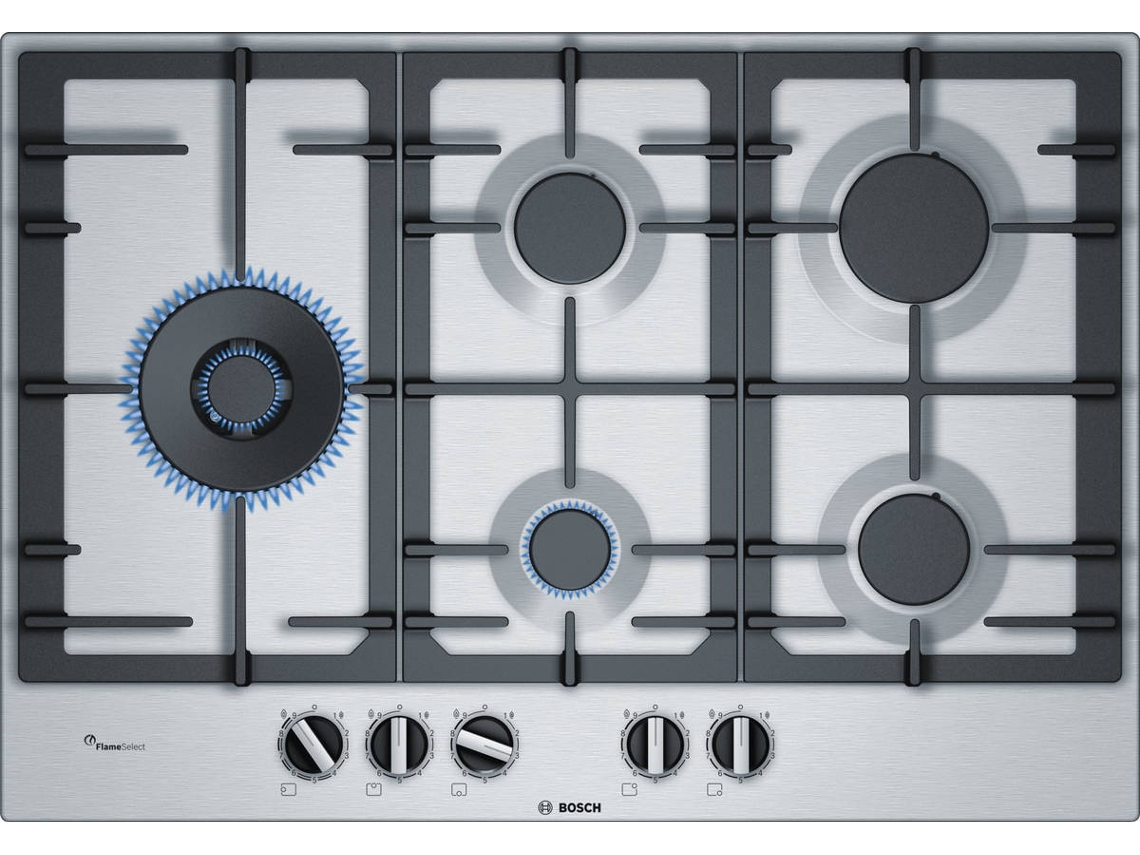 Placa de Gás BOSCH PCS7A5B90 (Gás Natural - 75 cm - Inox)