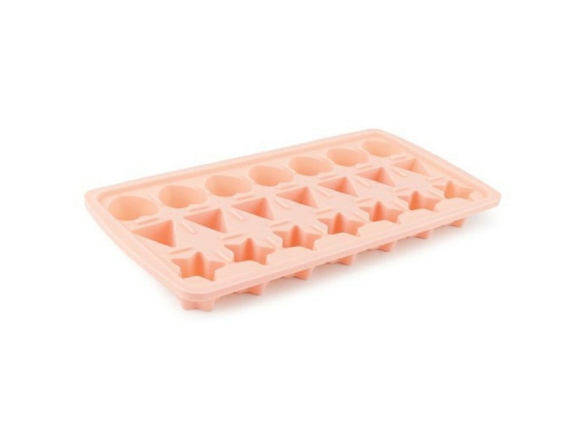 Forma De Gelo Fofa Com Tampa, Molde De Silicone Flexível, Seguro Para Alimentos E Resistente A Temperaturas Extremas, Com Estrelas