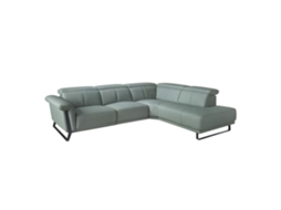 Sofá Chaise Longue Relax À Direita Em Pele Verde Turquesa Angel Cerdá