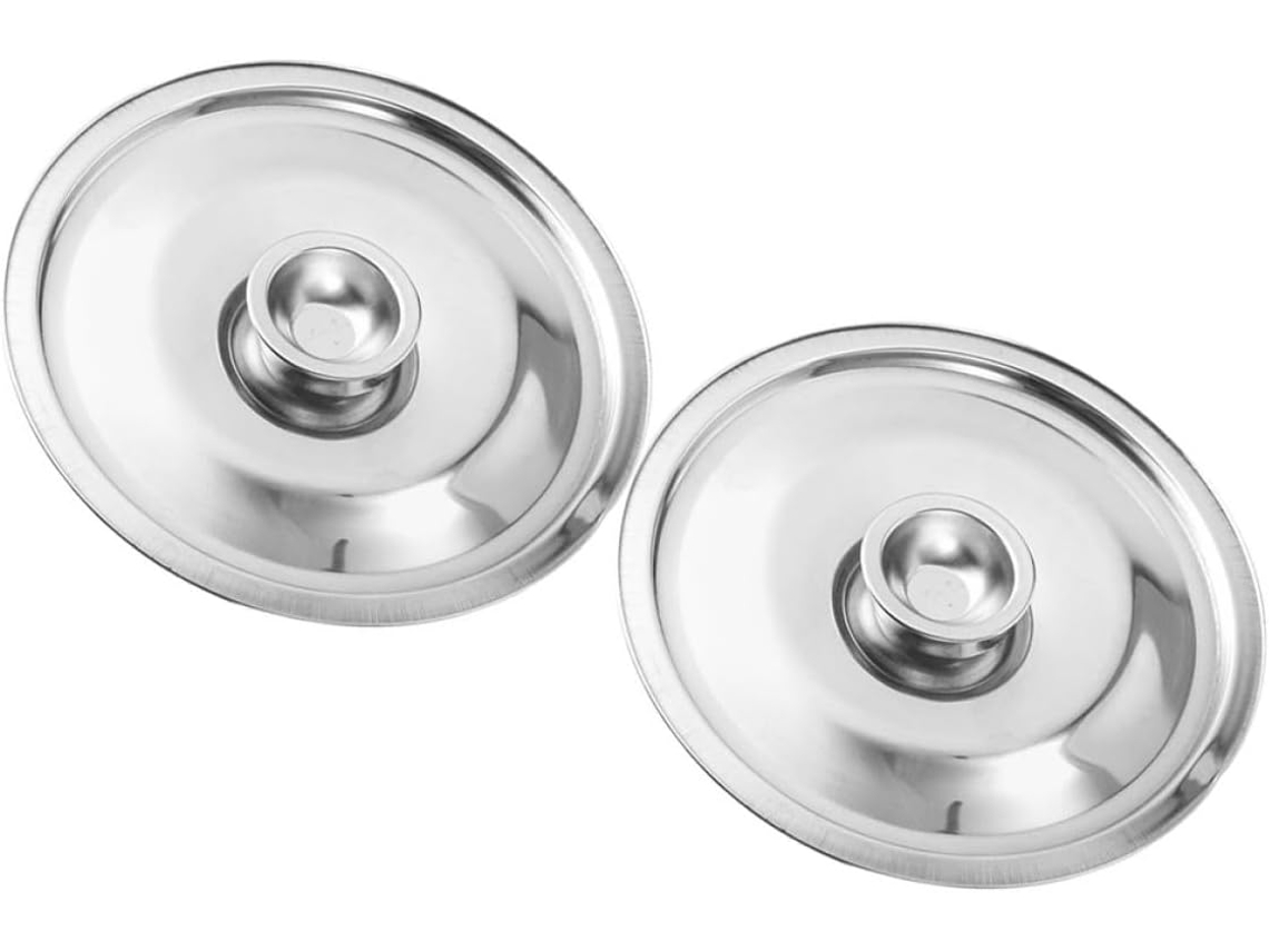 Tampa De Aço Inoxidável Para Potes De Condimentos, 2 Peças, 18 Cm, Tampa Para Lata De Óleo E Pote De Gokoco