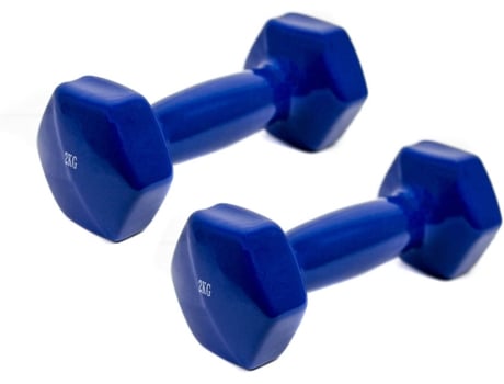 Halteres  Forrado a Vinil Azul (2 Kg - 2 Unidades)