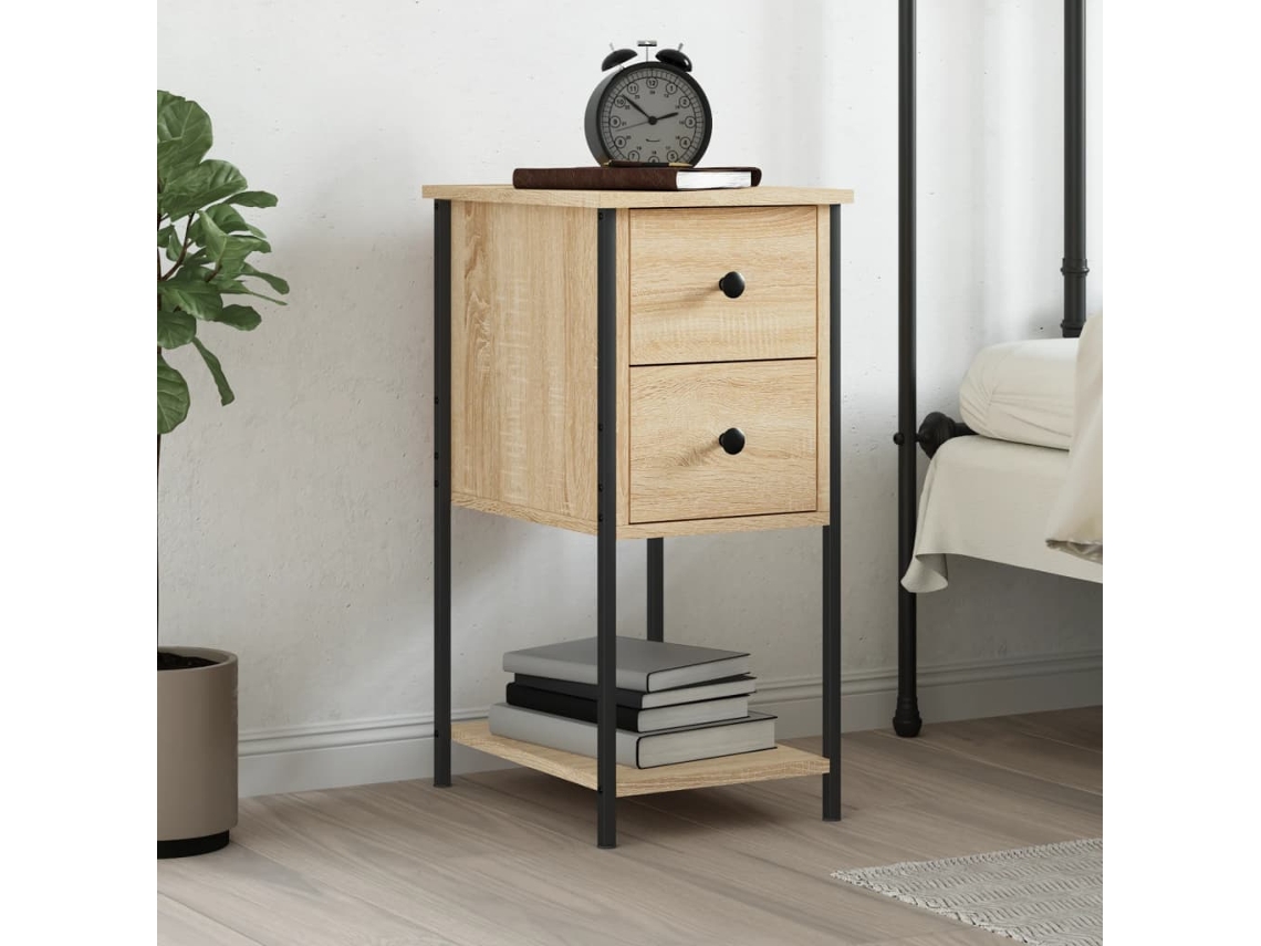 Vidaxl Mesa De Cabeceira 32x42x70 Cm Derivados Madeira Carvalho Sonoma