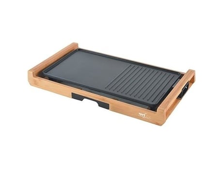 Family Bamboo Grill Grelhador Elétrico 1800 W Bambu Preto Tamanho Único MELCHIONI