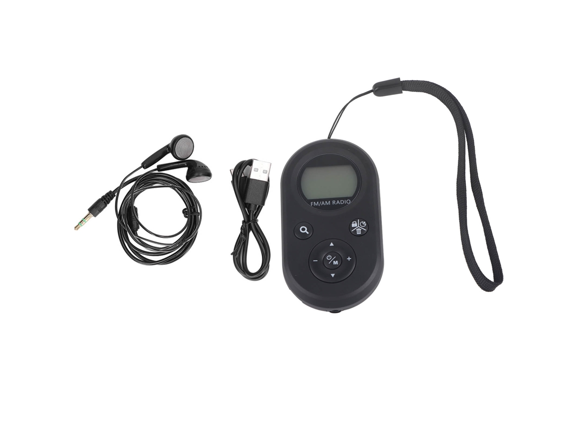 Rádio Portátil Mini Am Fm LAXISCREED com Luz e Fone