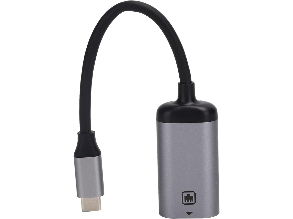Cabo Y De Alumínio Com Conector Type-c Para Rj45 Ethernet-a E Porta