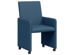 Conjunto 2 Cadeiras De Jantar Vidaxl Azul Tecido (57 X 66 X 94 Cm)