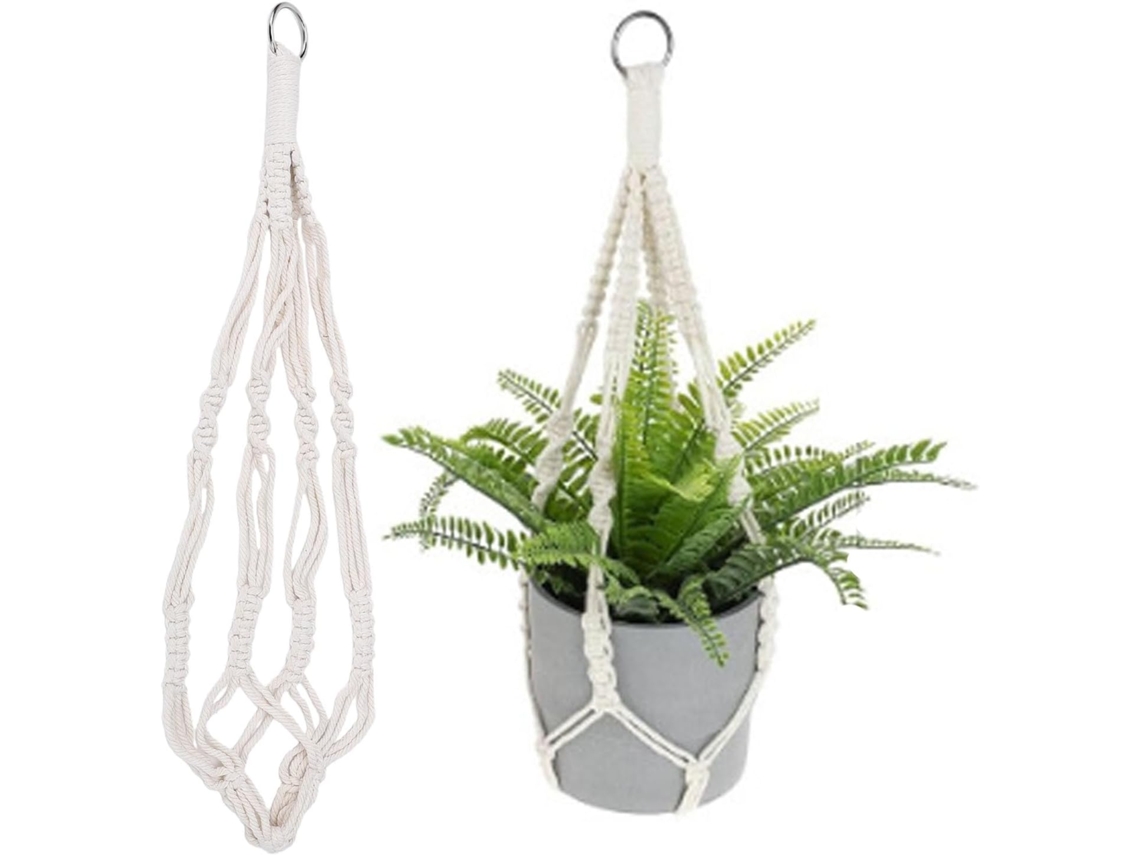 Conjunto de 2 Suportes para Plantas, Cesto Suspenso 55 Cm em Estilo Boêmio com GOKOCO (21,65 Polegadas)