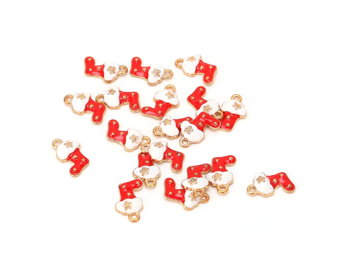 Laxiscreed Pack De 20 Pingentes De Natal Em Liga Para Diy E Artesanato