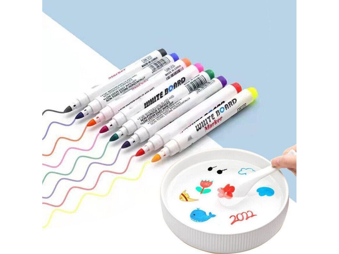 12 Plumas Mágicas De Pintura À Água Para Crianças Doodle Flotante 12 Cores 12 Unidades De Pluma