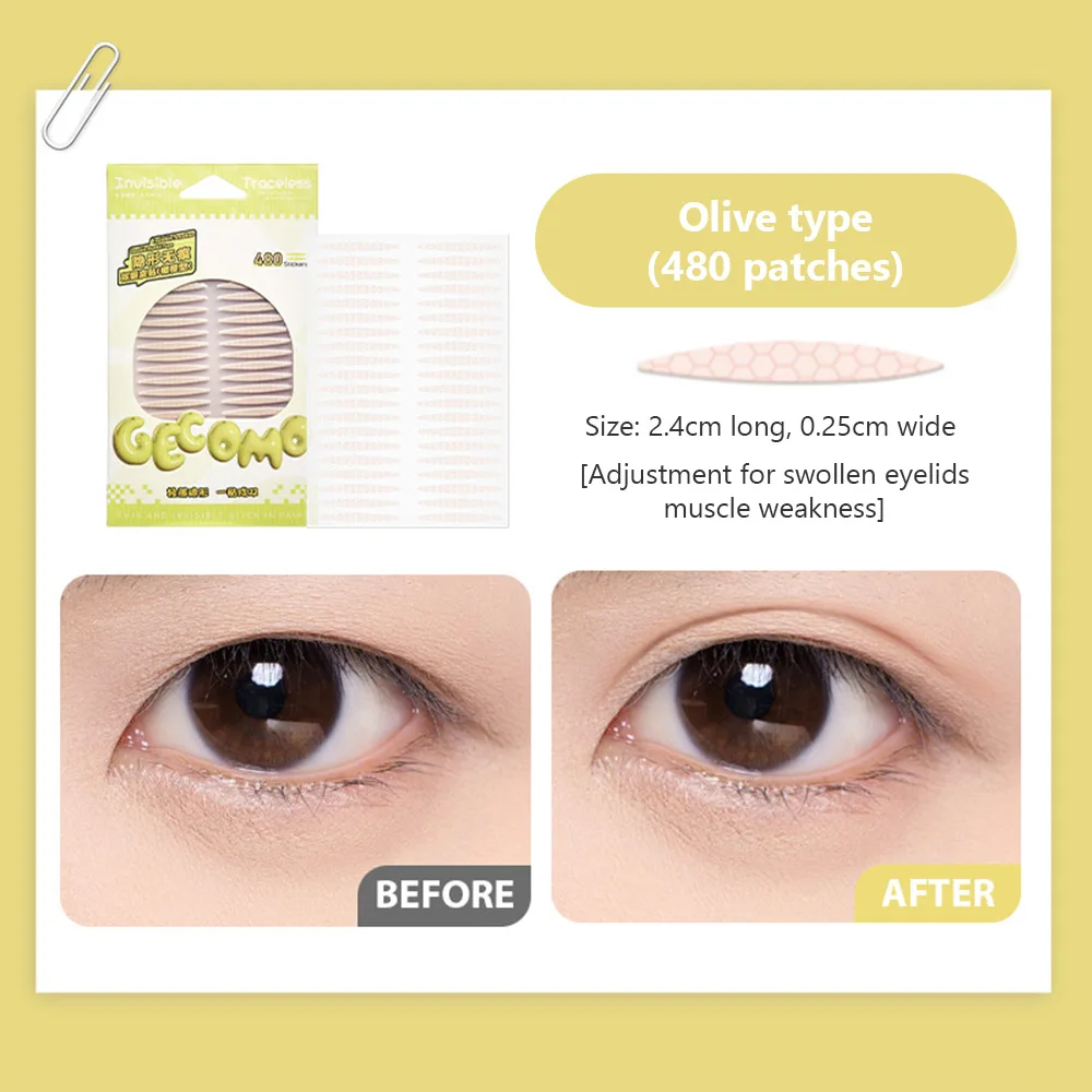 Fita Adesiva Invisível Para Pálpebras Duplas, Natural, Sem Costuras, À Prova D'água E Altamente Aderente.