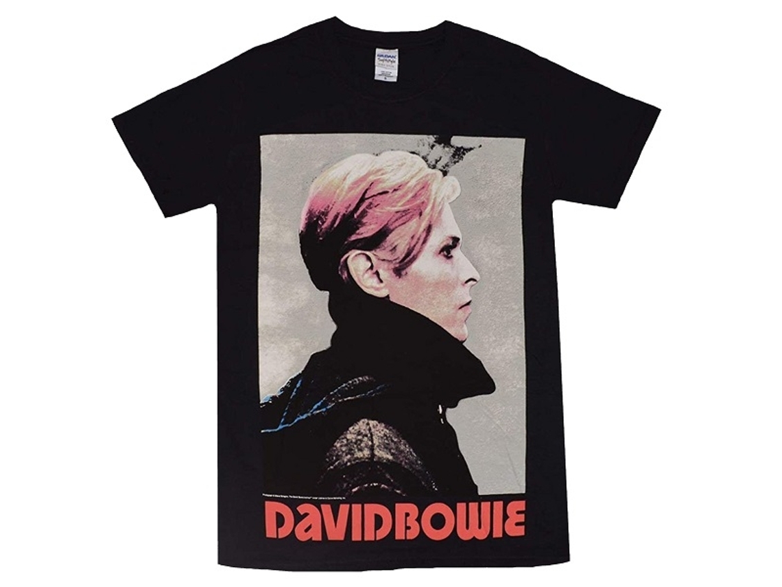 David Bowie Low Portrait T-shirt Black Unisex Adults Size:s