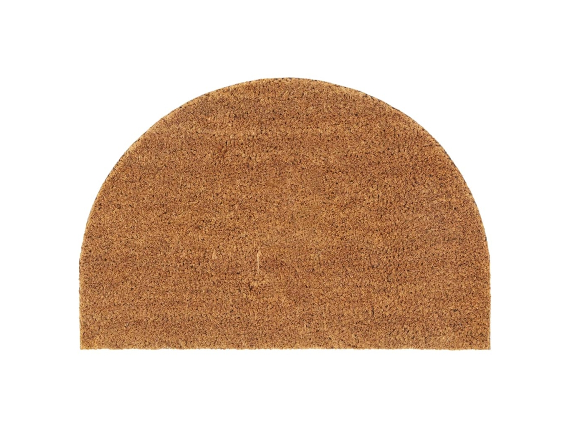 Vidaxl Tapete De Porta Semicircular 40x60 Cm Fibra Coco Tufada Natural