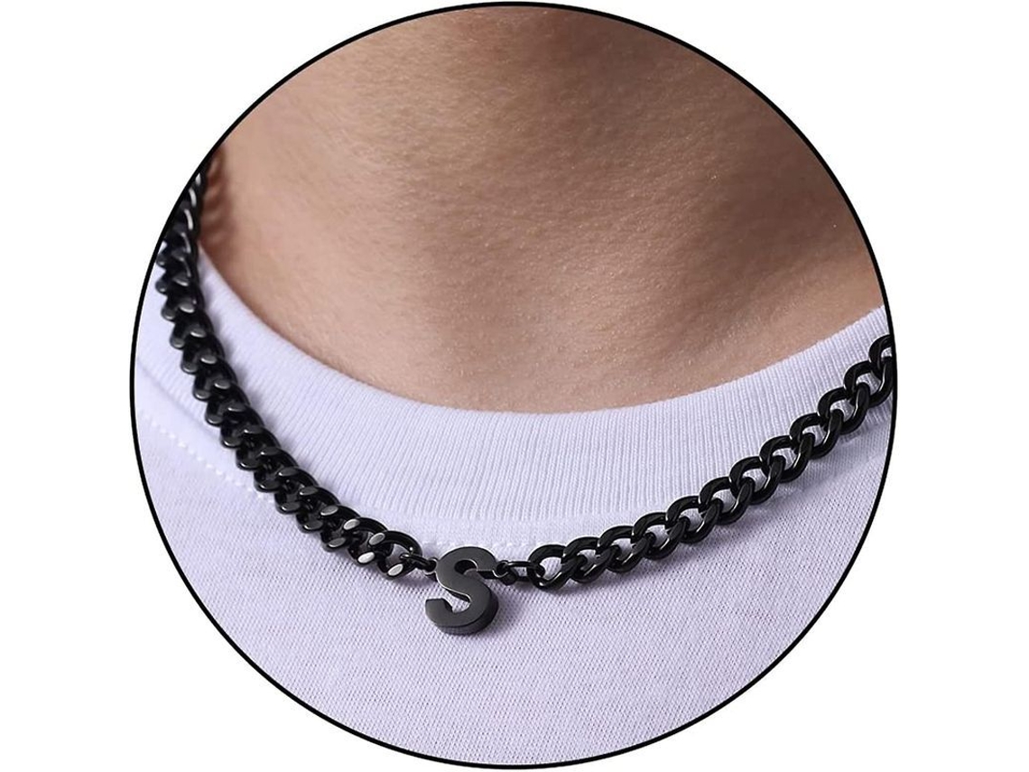 2026 cadena de Eslabón Cubano Con Colgante de Letra Inicial A z Acero Inoxidable 6.5mm 18+2 Pulgadas Regalo de Joyería para Hombres Mujeres Niños