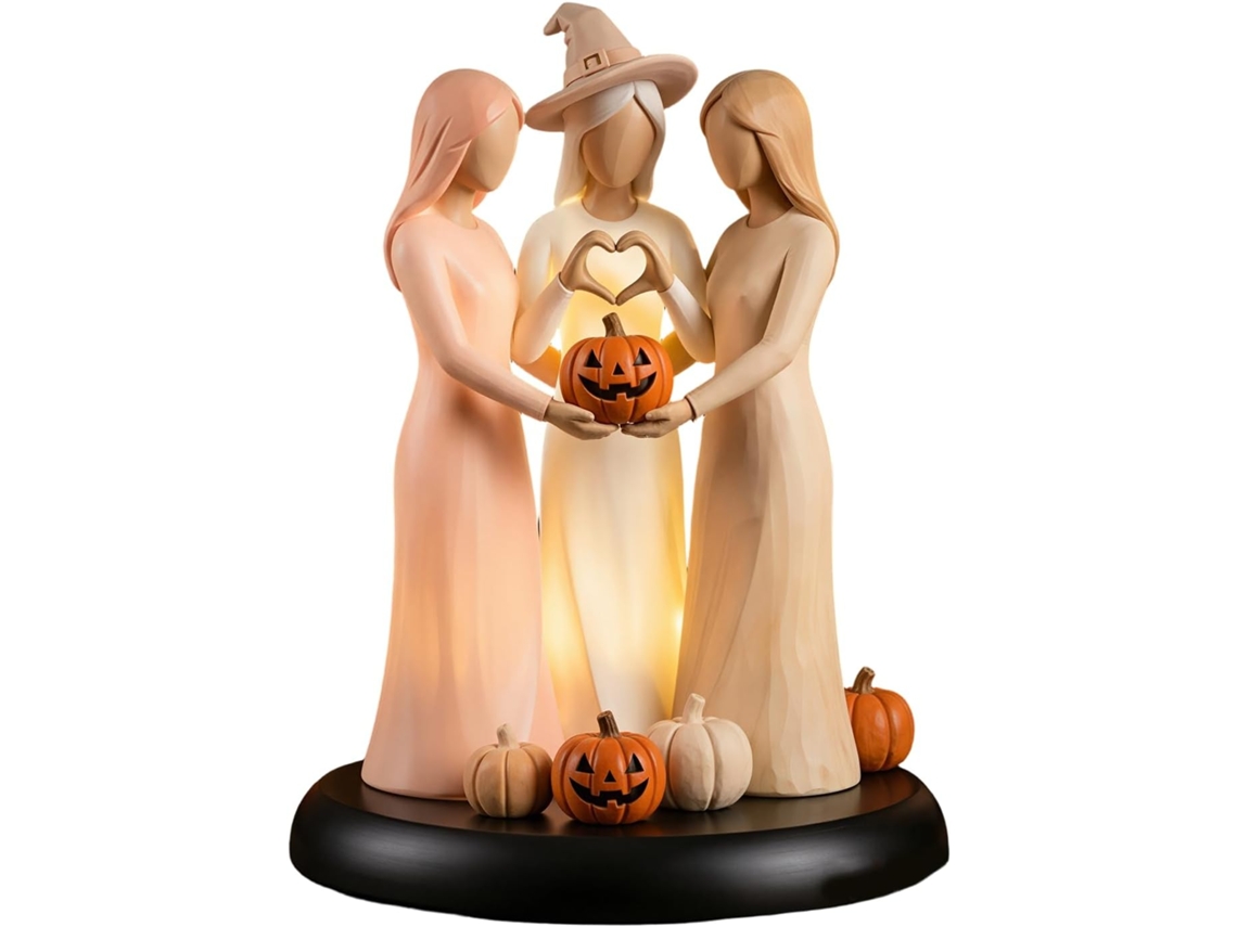 Decoração Iluminada Em Resina, Para Mesa Peça Temática E Colecionável