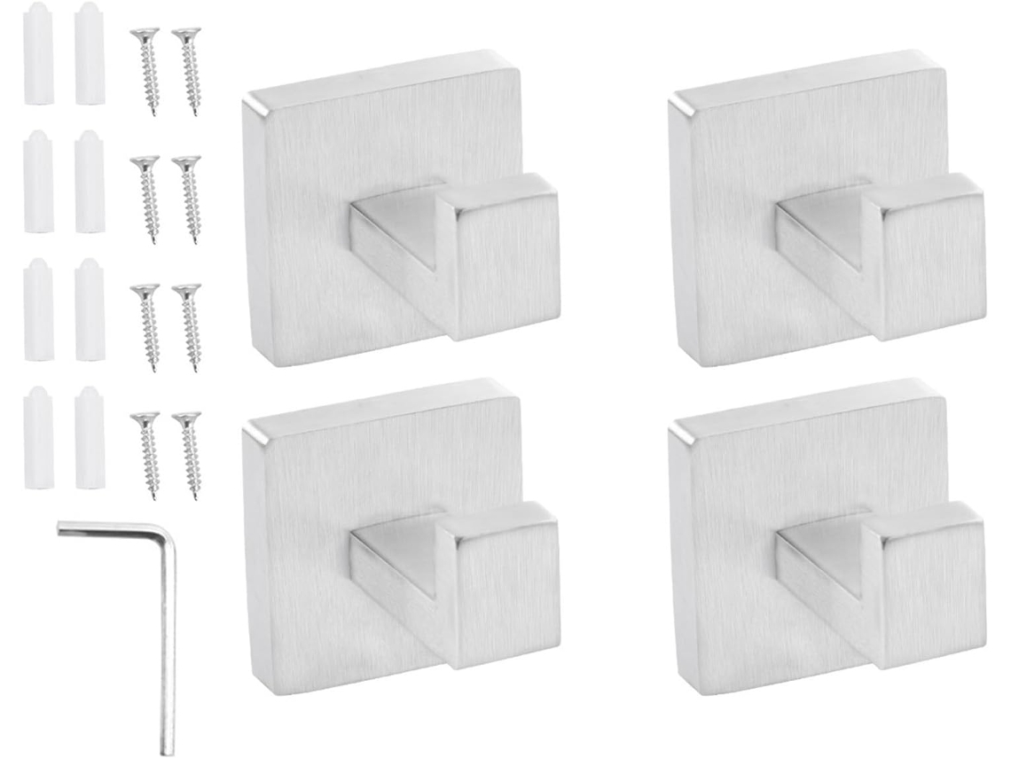 Conjunto De 4 Ganchos Com Ventosa Para