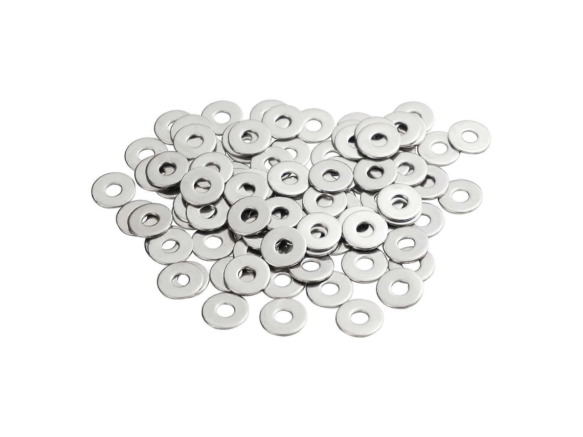 Arandelas Planas M5 100 Peças de Aço Inoxidável | S/MARCA