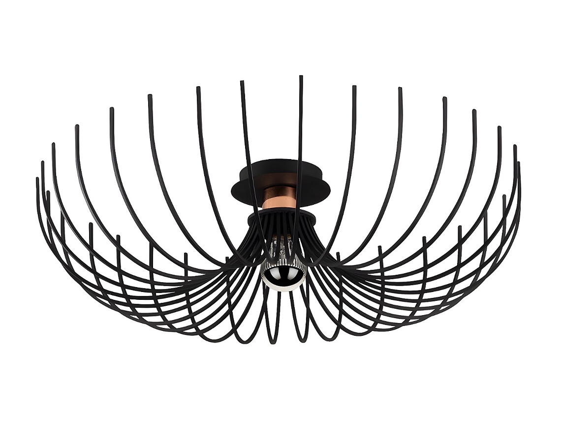 Luz de Teto Aspendos VENTE-UNIQUE.PT (Preto - Metal - 56x56x16 cm)