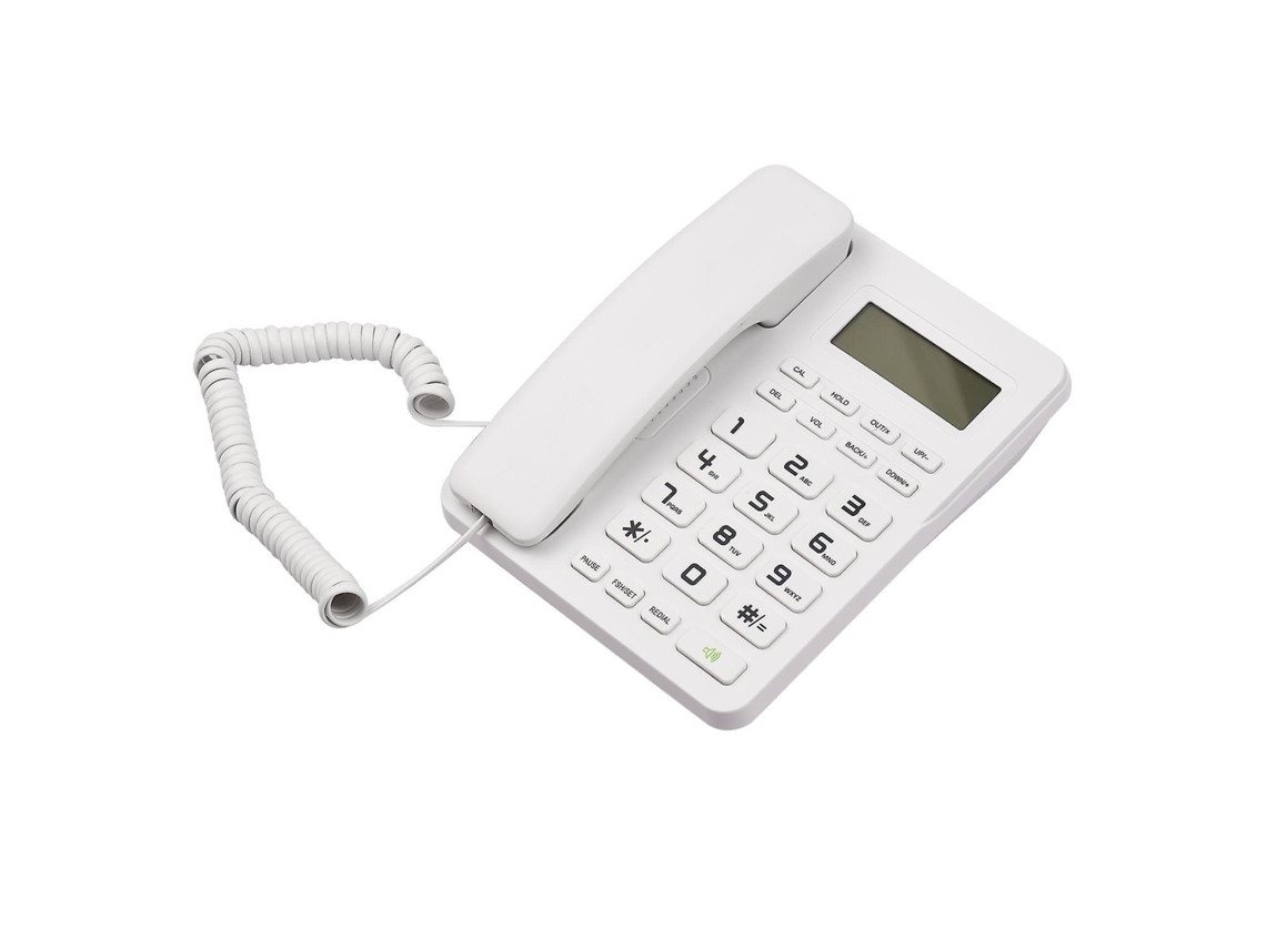 Telefone Fixo Com Fio Para Mesa, Botão Grande Para Idosos, Telefone Com Display Lcd Brilvibera