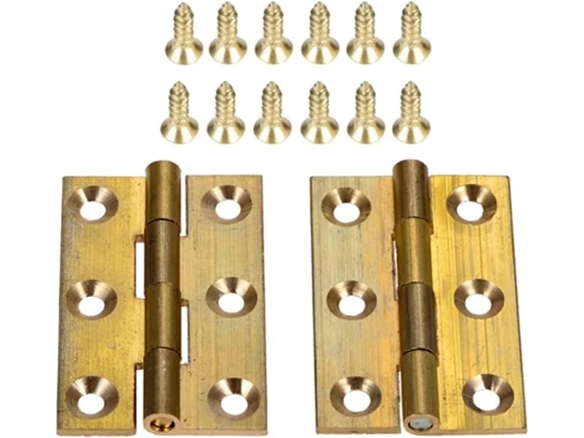 2 Dobradiças Decorativas De Latão Para Armário, 1, 5 2, 5 Polegadas, Dobradiças Para Caixa De Joias Madeira, Acessórios