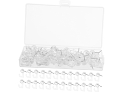 Ganazolo - Conjunto De 100 Tachinhas Transparentes Para Quadro Cortiça