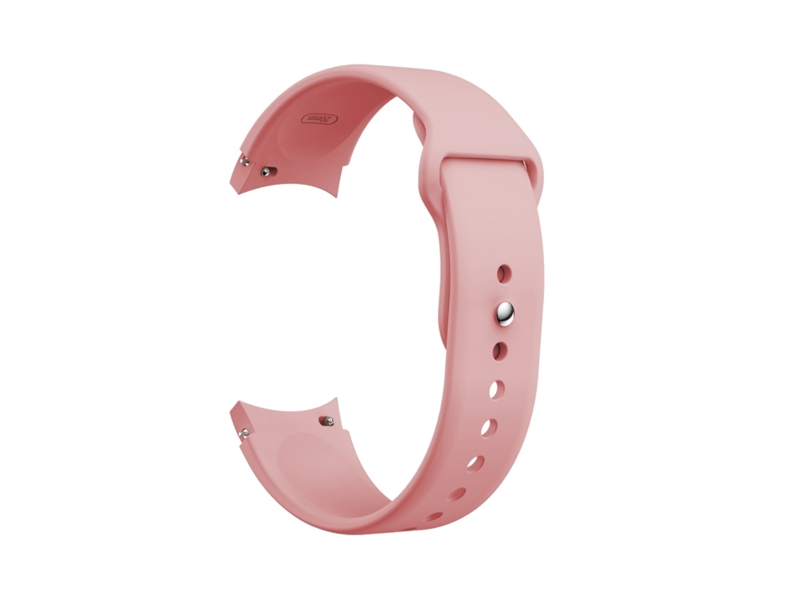 Bracelete Para Samsung Galaxy Watch 4 (40/44mm) E Watch 4 Classic (42/46mm) - Silicone Com Fivela Reversa - Rosa Rosa