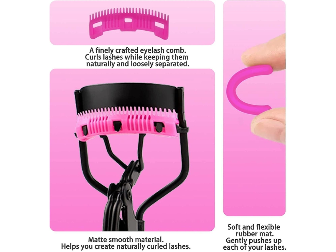 Curvador De Cílios Com Pente, 5 Refis, 3 Pentes, 10 Segundos De Curvatura E Levantamento De Cílios, Preto E Roxo Jxlgv Everley891