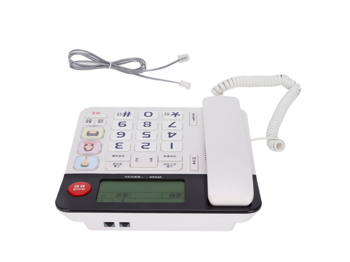 Telefone fixo simples para idosos com botões grandes EOOCOO