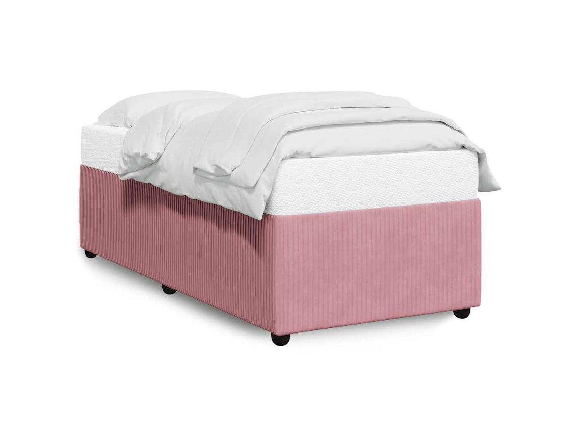 Estrutura de Cama 90x200 Cm Veludo Rosa MAISON EXCLUSIVE