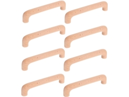 Conjunto De 8 Puxadores Madeira Para Gavetas E Armários, Com Design Rústico E Pegada Confortável