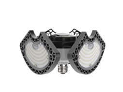 2026 lâmpadas Led para Garagem 50w Deformáveis 6000lm Cri80 com 3 Painéis Ajustáveis E26 para Oficina e Armazém