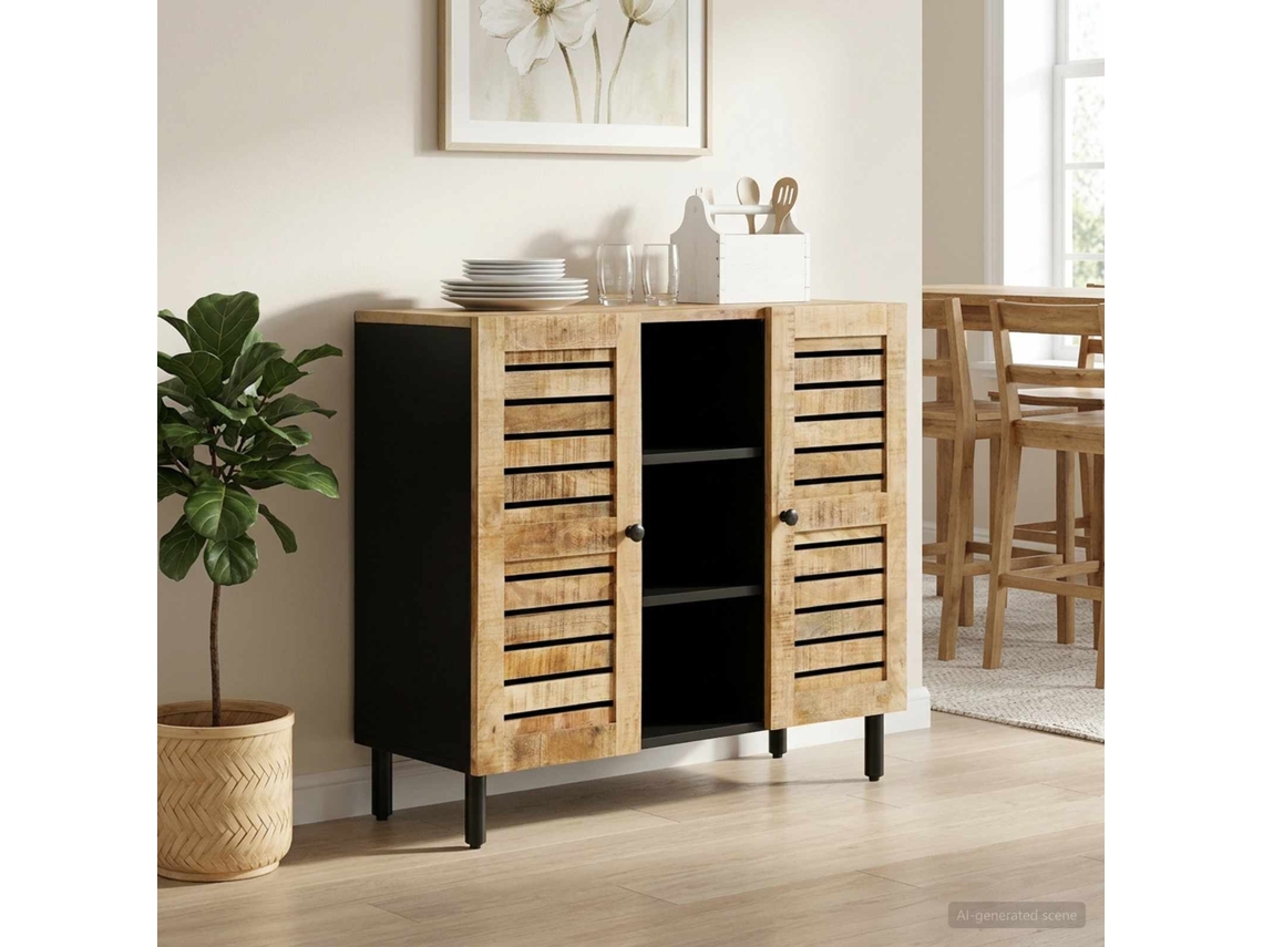 Vidaxl Gabinetes De Armazenamento Natural 90 X 33 X 75 Cm