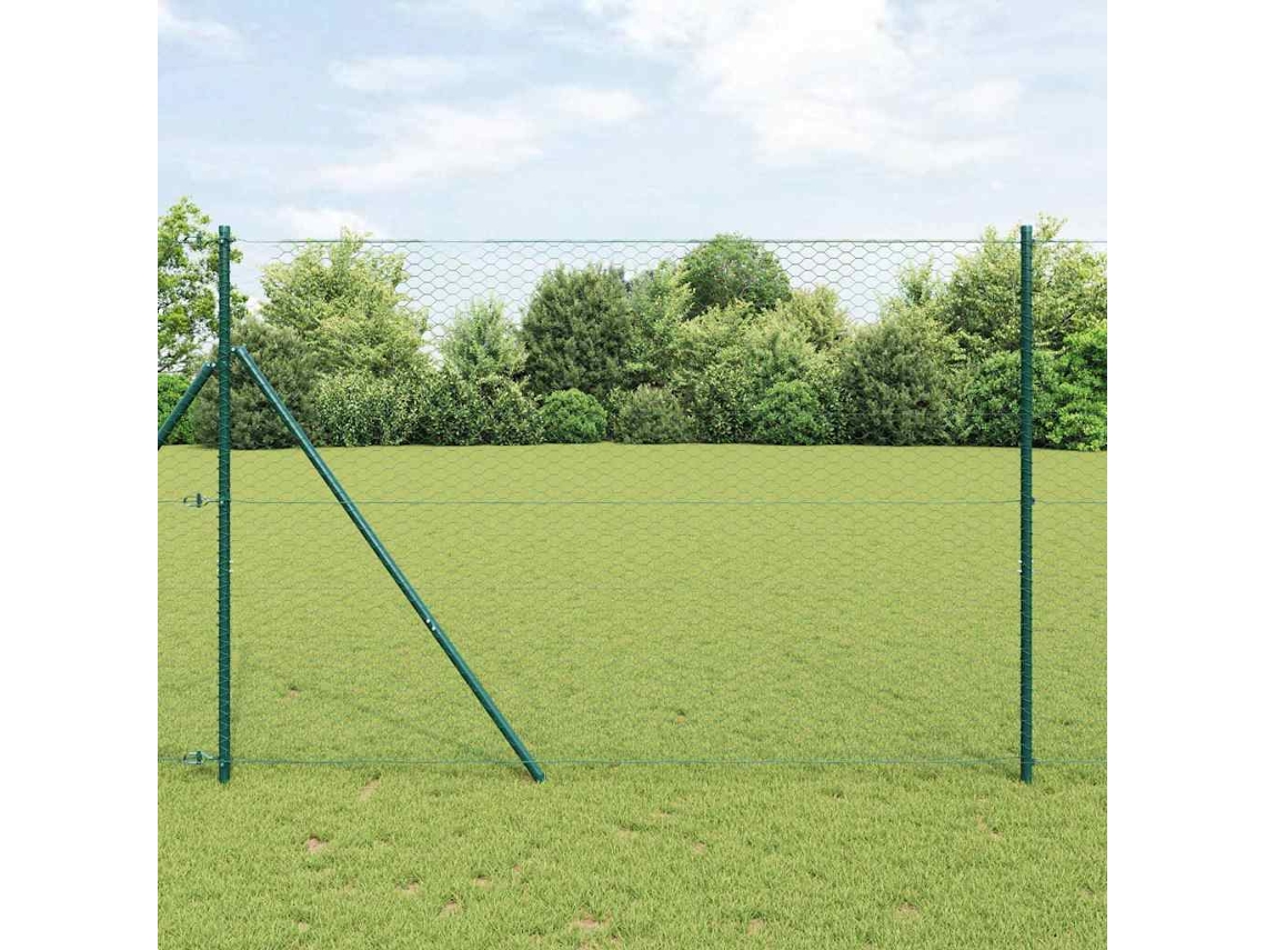 Vidaxl Cerca Hexagonal Verde 1,5 X 10 M Pvc
