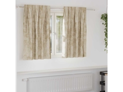Vidaxl Cortinas De Veludo 2 Unid. Creme 140 X 140 Cm Veludo
